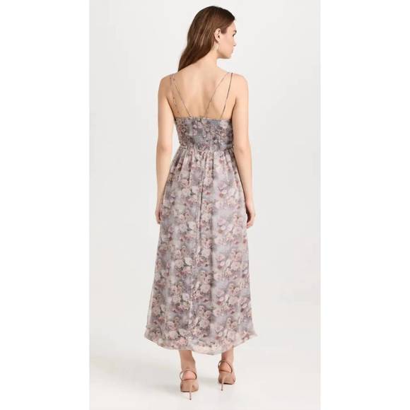 NEW EN SAISON elderberry midi dress in charcoal berry - Picture 3 of 3